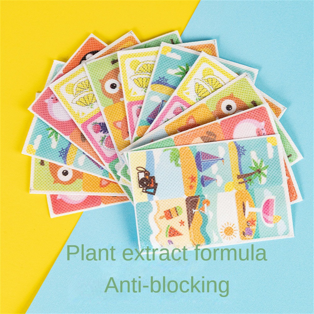 Cartoon Mosquito Stickers Mild Plant Essential Oil Plant Mosquito Stickers Mosquito Paste Portable Anti-mosquito Stickers