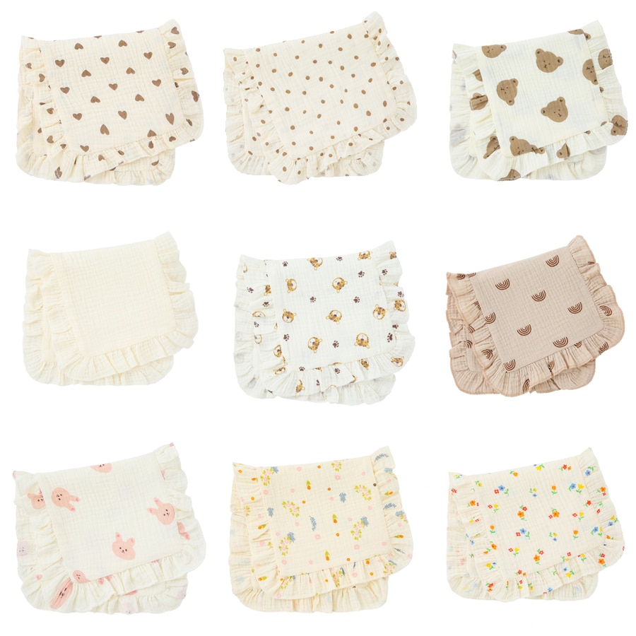 100% Cotton Baby Bibs Baby Burp Cloths for Baby Boys & Girls Ultra Absorbent Burping Cloth Unisex Fashion Newborn Saliva Tow