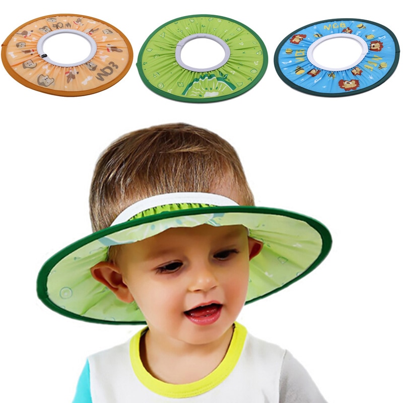 Soft and Safe Toddler Kids Wash Hair Shield Caps Baby Hat Shampoo Bathing Cute Adjustable Shower Protect Cap