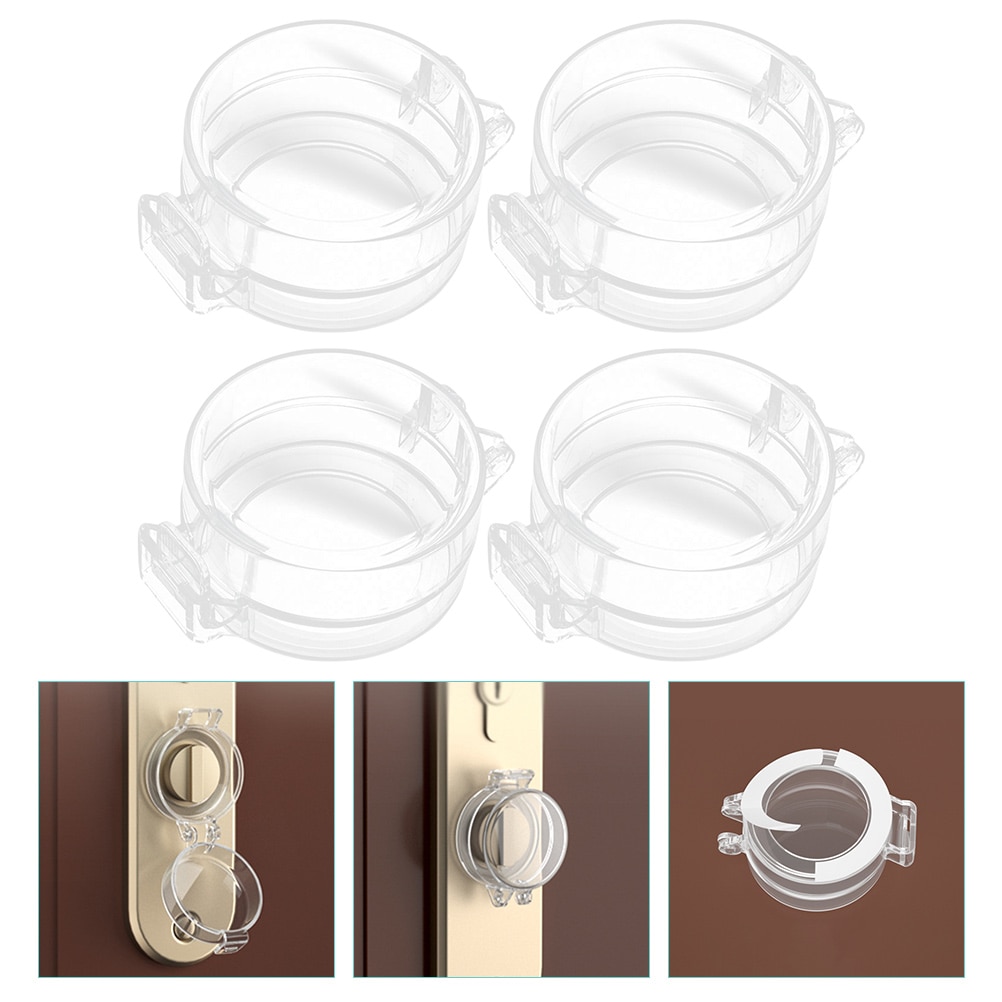 4 Pcs Door Knob Safety Cover Door Lock Covers Kids Door Lock Childproof Doorknob Cover Locks Oven Door Lock Door Lock Kids