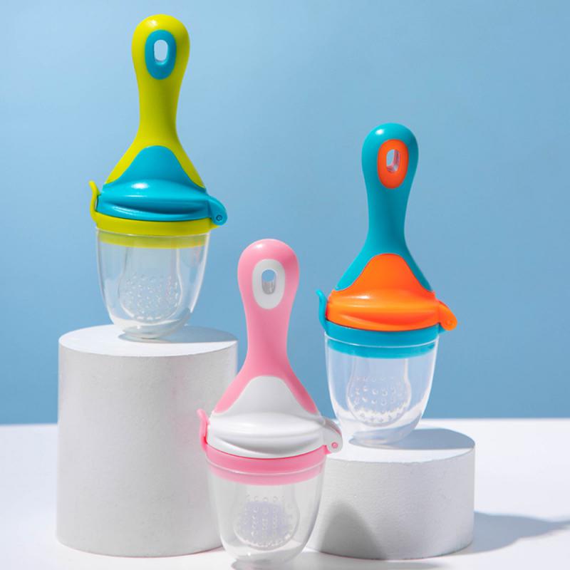 Comfortable Grip 2mm Juice Hole Kids Fruit Feeder Eat Independently Feeding Nipple Supplementary Feeding Baby Product