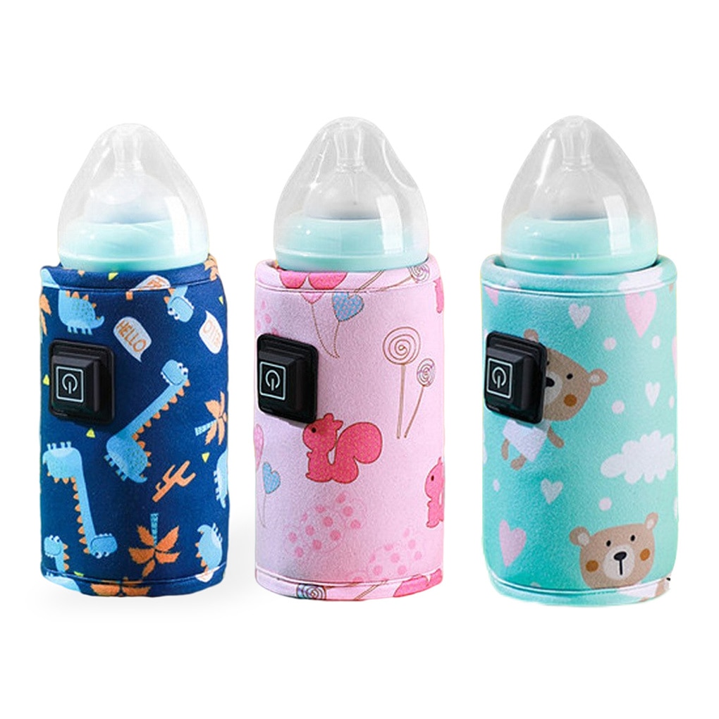 1 2 3 USB Baby Bottle Warmer Portable Insulation Automatic Toddlers Milk Water Heat Cover Stroller Kids Supplies Type 2