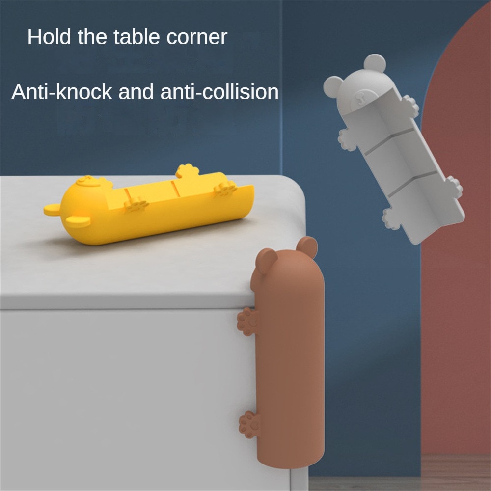 No Residue Child Protection Corner Anti-collision Angle Thickened Protection High Adhesion 4pcs Furniture Corner Cover Silicone