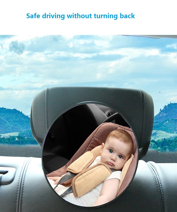 2023 Baby Mirror Back Seat Car Baby Safe Mirror Rearview Acrylic HD Mirror Anti-scratch for Car Back Seat
