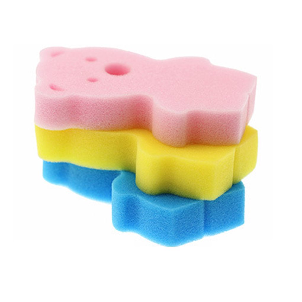 Baby Bath Sponge Infant Shower Scrubber Toddler Hair Washing Brush Bathing Ball Random Color