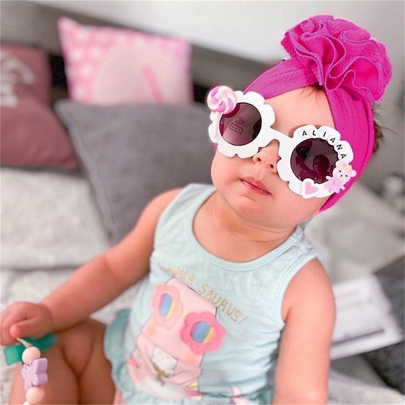 Kid Baby Girls Headband Princess 3D Big Flower Solid Color Children Hair Band Headdress