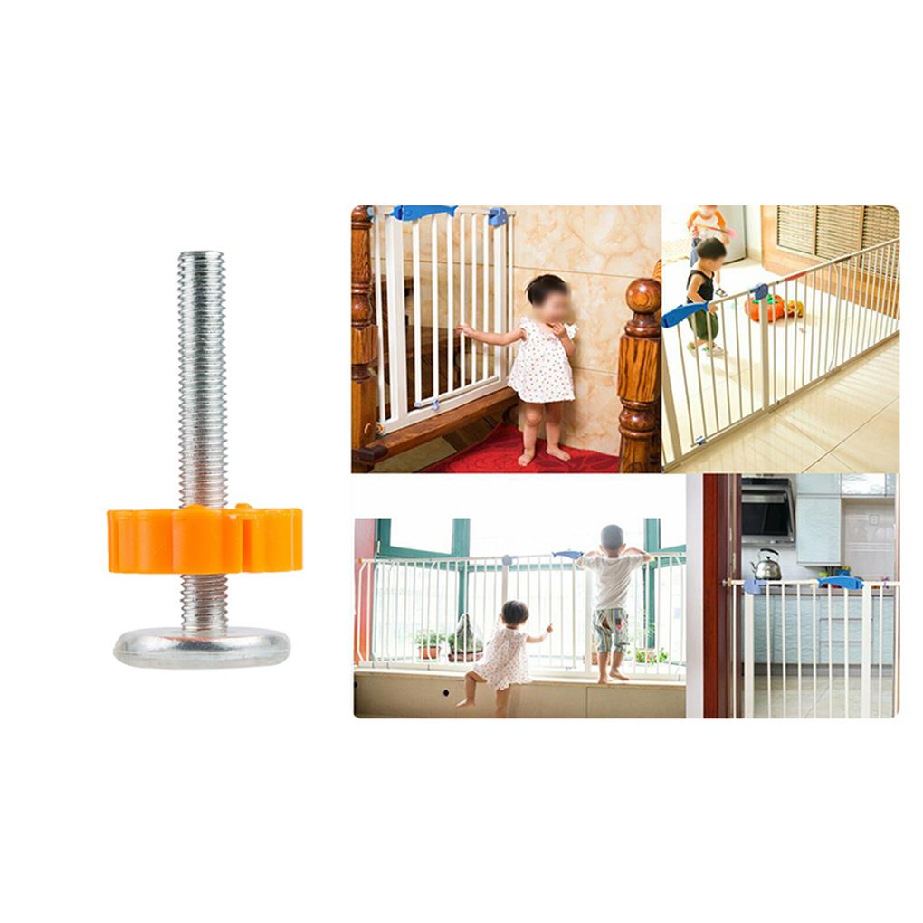 Baby Safety Stairs Gate Screws Doorways Bolts with Locking Nut Spanner Threaded Spare Parts Tool Set Home Supplies