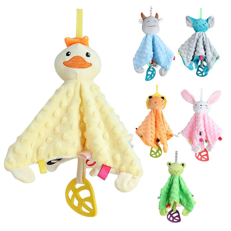 Babys Animal Blanket Babys Snuggle Toy With Teether Appease And Put To Sleep Babys Comfort And Safety Blanket For Boy Girl