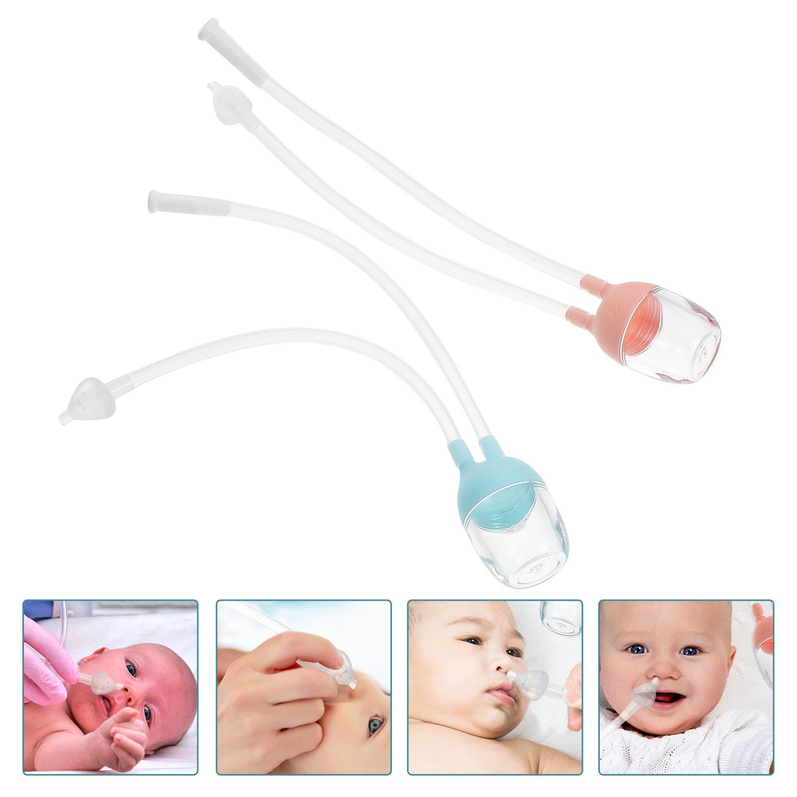 2 Pcs Baby Nose Picker Suction Bowls Infant Booger Sucker Nasal Cleaning Device Newborn Cleaner