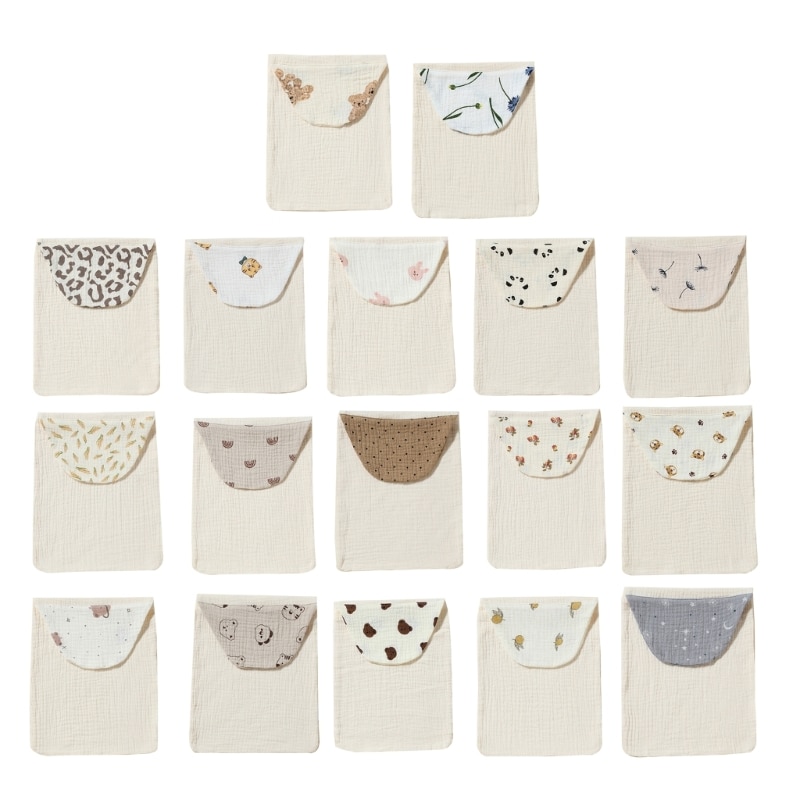 4 Layers Baby Sweat Towel Wash Cloth Newborn Infant Toddler Cotton Towel Wet Pad Perspiration Absorption Baby Supplies P31B
