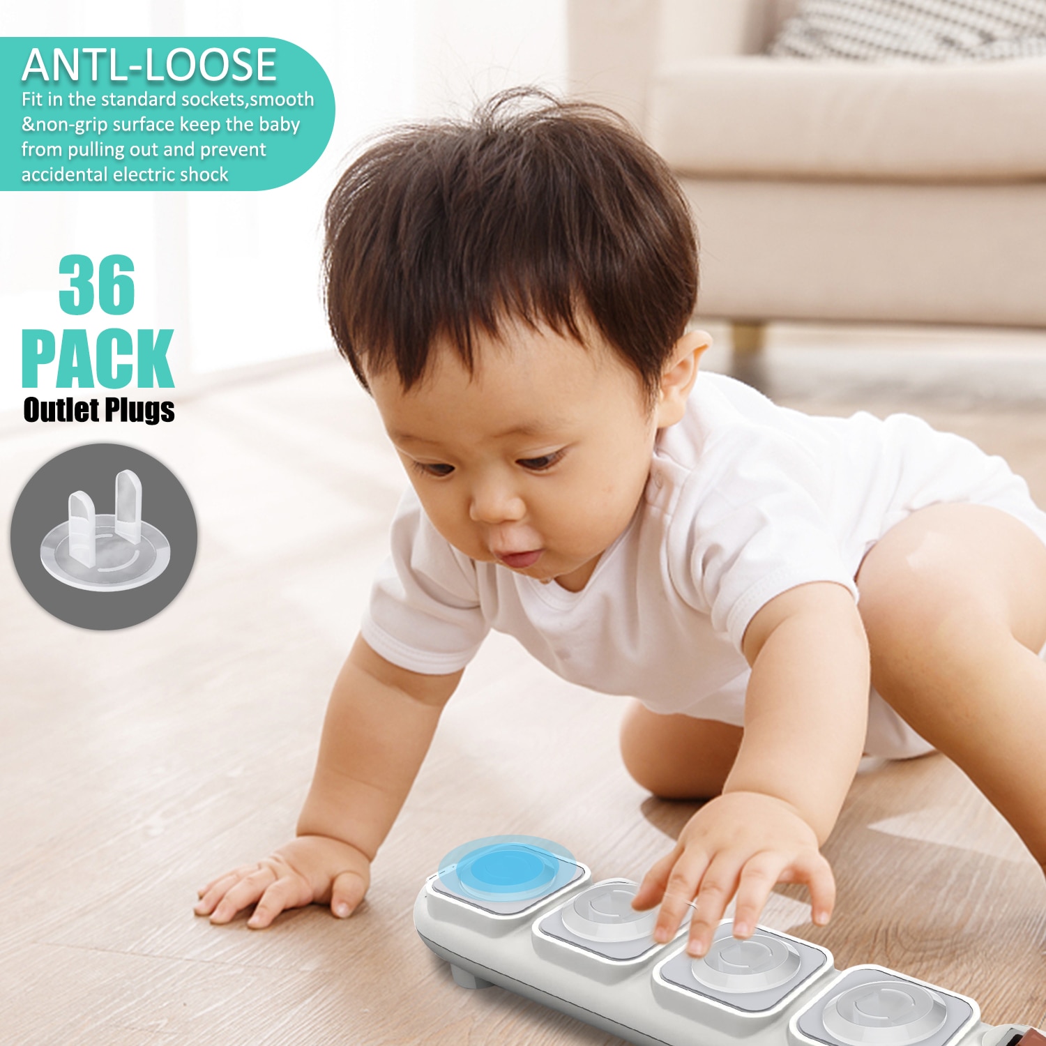 36pcs 50pcs Outlet Covers Babyproofing Electric Plug Protectors Childproof Socket Covers for Home Office