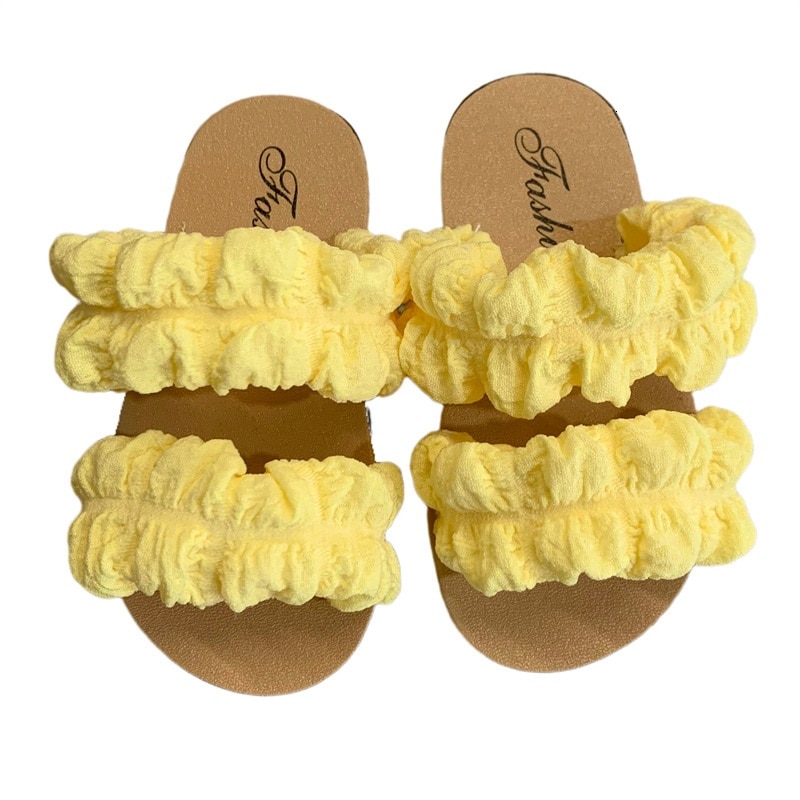 Kruleepo Children Girls Summer Fashion PU Leather Slippers Shoes Baby Kids Infantil Toddler Casual Leisure Dress Sandals Mules