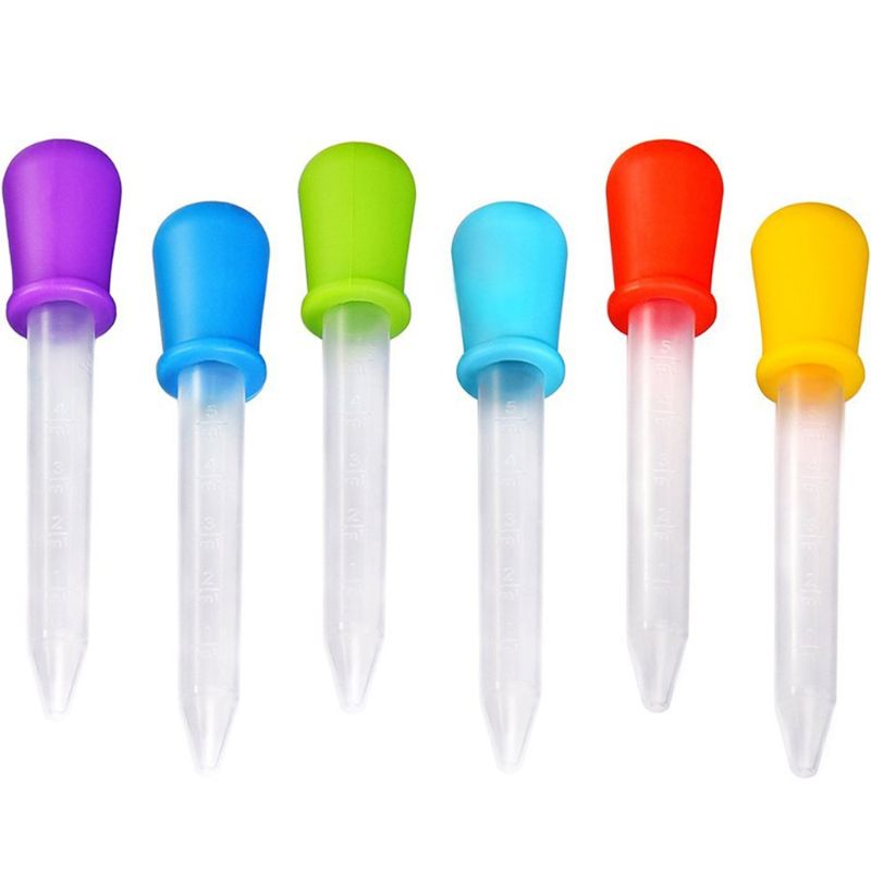 1/2/5/6/7Pcs 5ML Baby Small Dropper Medicine Feeder Child Medicine Device Silicone Pipette Liquid Food Dropper Infant Utensils