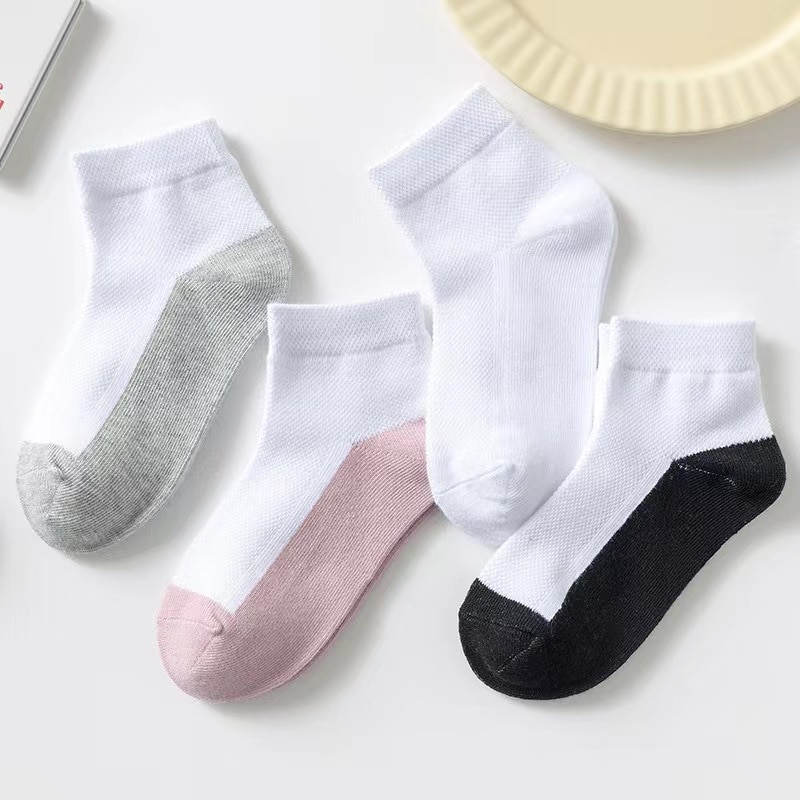 Dirty Resistant Cotton Socks Comfortable Sweat-absorbing Sports Socks for Boys Girl Kids Children's Cute Pink Mesh Short So