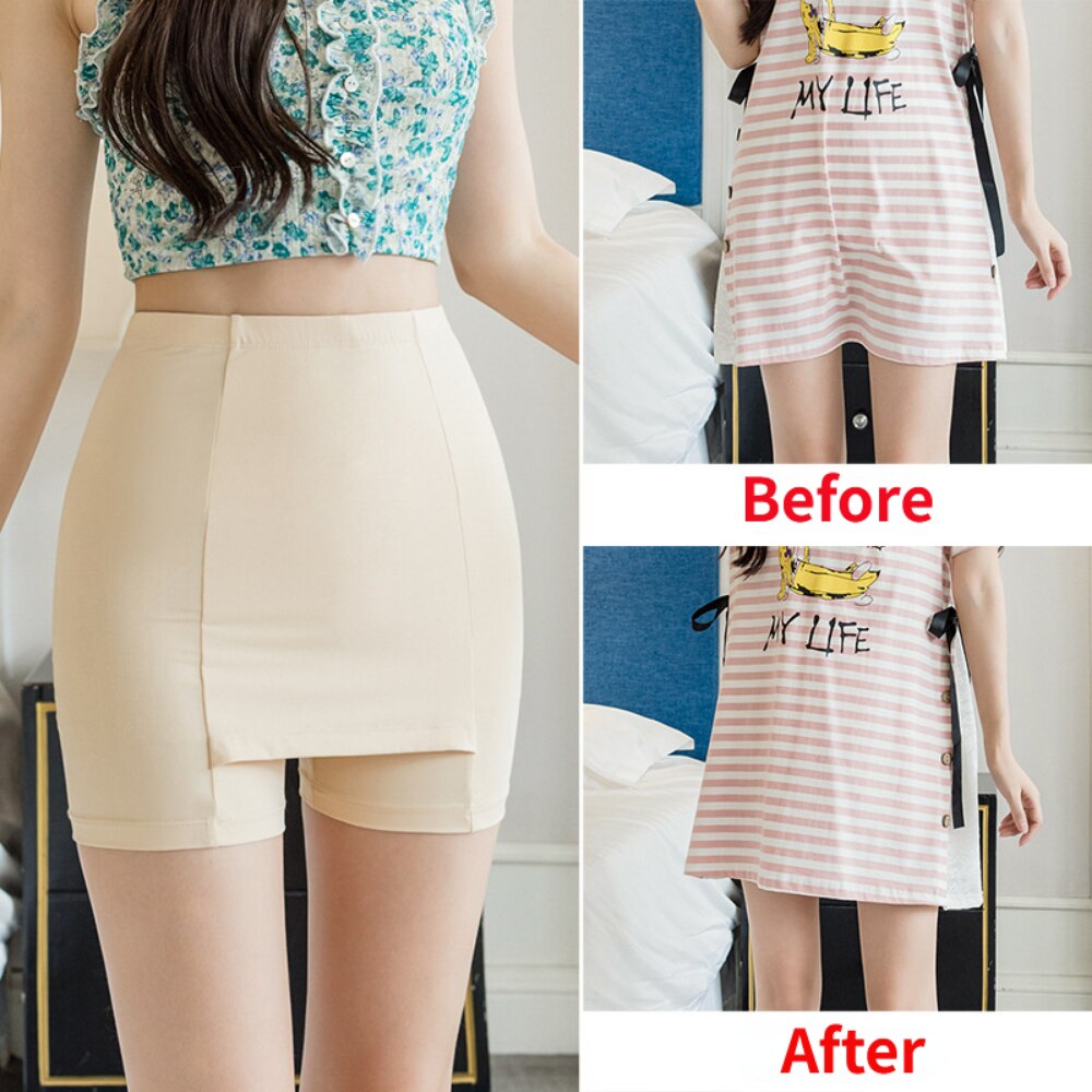 Anti-glare Skirts Crotch-covering Summer Seamless New Women's Silk Under Seamless Double-layer Pants Safety 2022 Ice Shorts