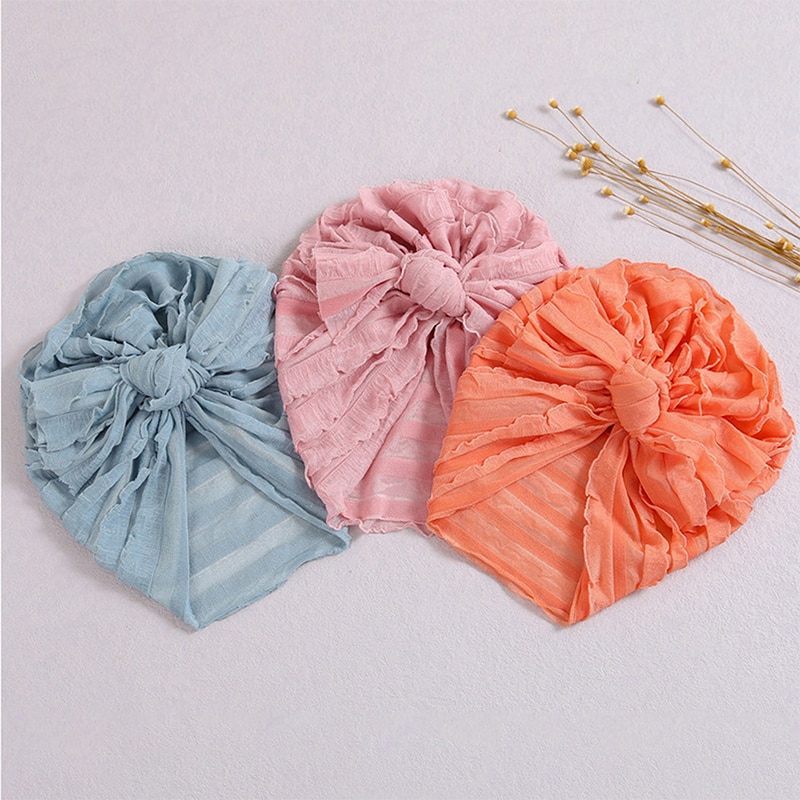 Newborn Infant Baby Headwear Turban Hat Summer Breathable Knot Headwrap Boys Girls Headbands For Kids Headscarf Accessories