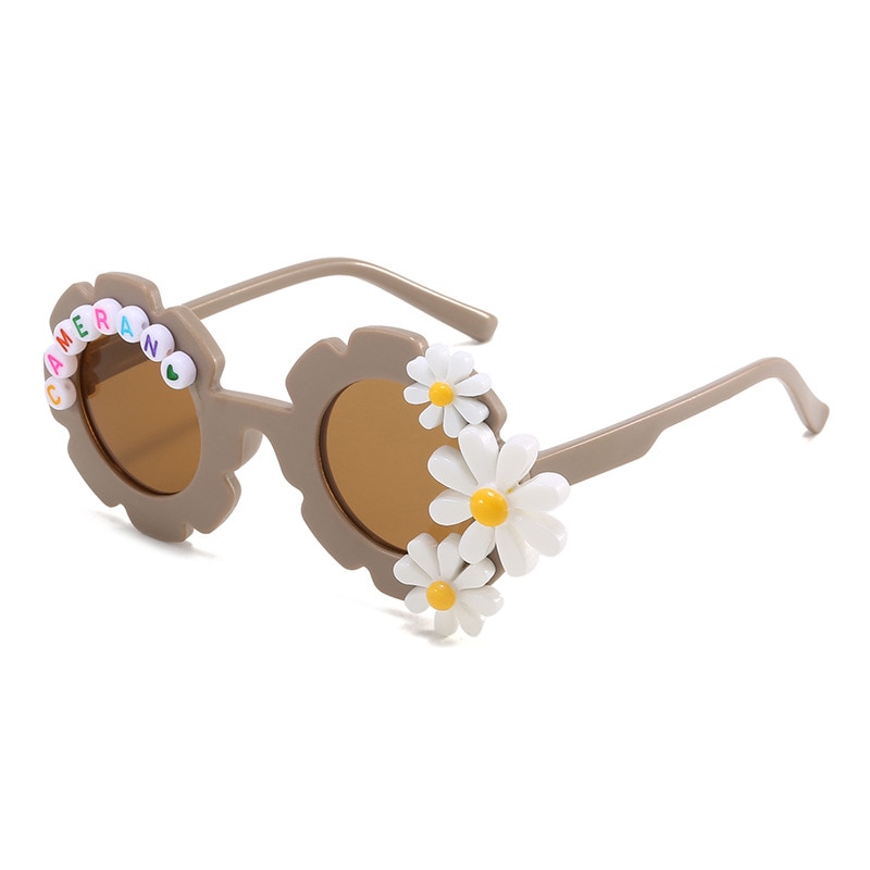 Kids Boys Girls Sunglasses, Anti-UV Flower Letter Decor Sunglasses, Children Outdoor Beach Glasses