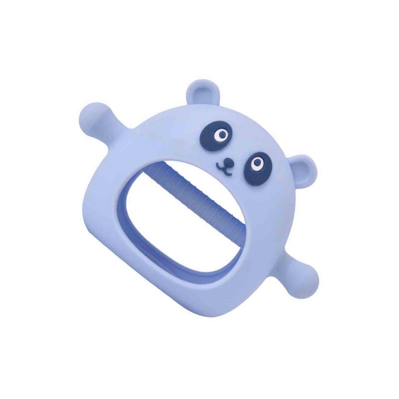 Infant Rattling Teether Silicone Bear Chew Toys For Sucking Needs Soothing Infant Teething Mitten With Crinkle Sound And