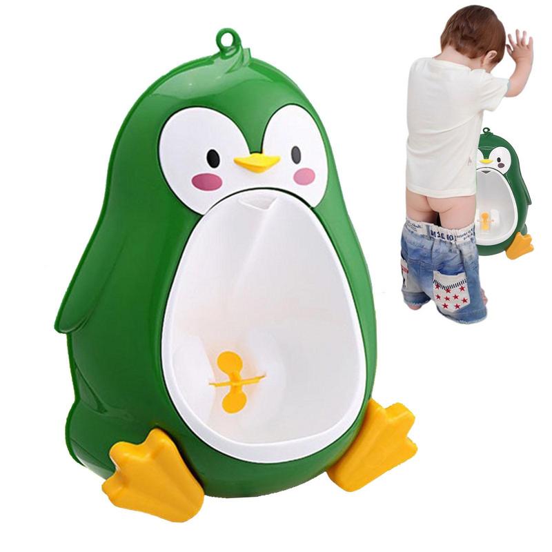 Potty Training Urinal Standing Urinal For Toddler Boys Wall Mounted Penguin-Shaped Toilet Training Pee Stand For Boys Nursery