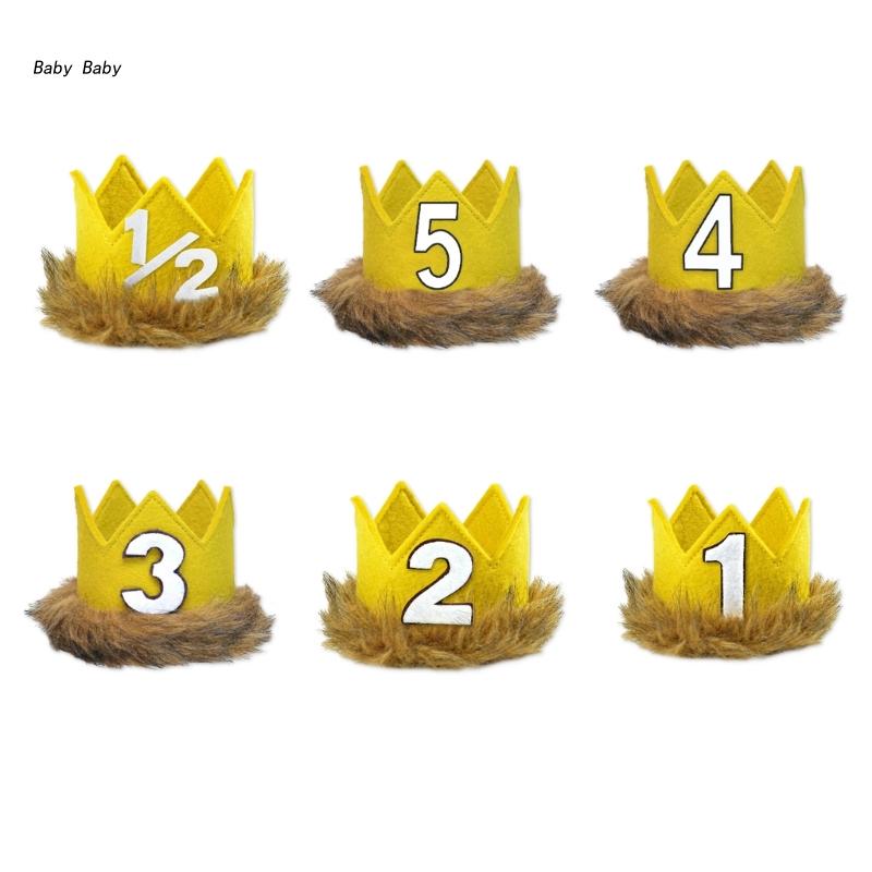 Q81A Birthday Crown for Birthday Party First Birthday Hat For Photo Booth Props Gift