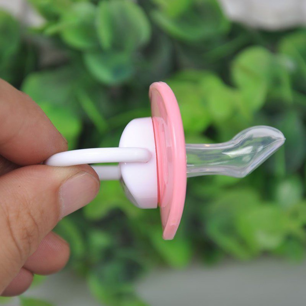 Baby Silicone Pacifier Newborn Infant Baby Boys Girls Dummy Nipples Flat Round