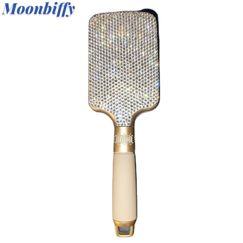 Diamond Encrusted Comb Brush Stick-Drilled Airbag Massage Comb Hairbrush Kids Women Curly Detangle Hair Brush Hairdress Tools