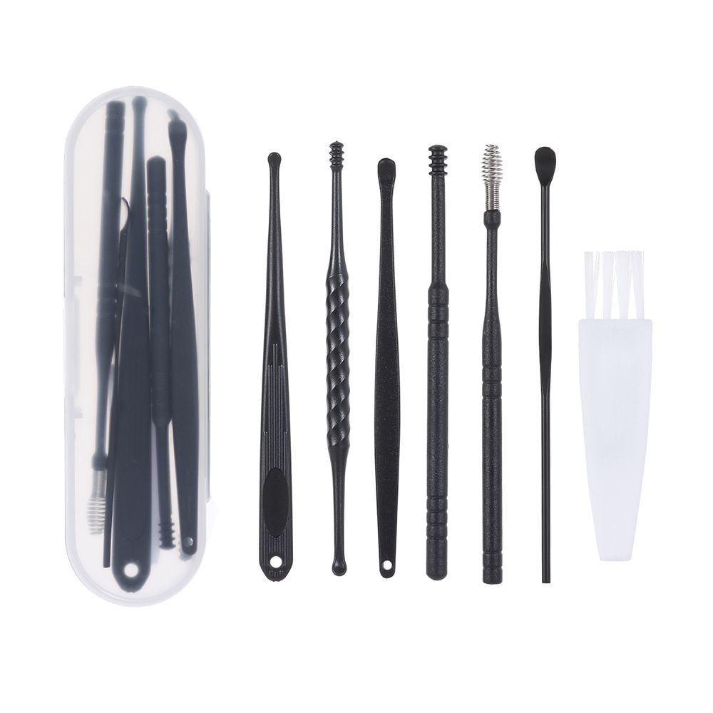 Double head Earpick 7-piece ear pick set Ear Canal Cleaner Spoon Dual-end Wax Remover Ear Care Tools Ear picking tool