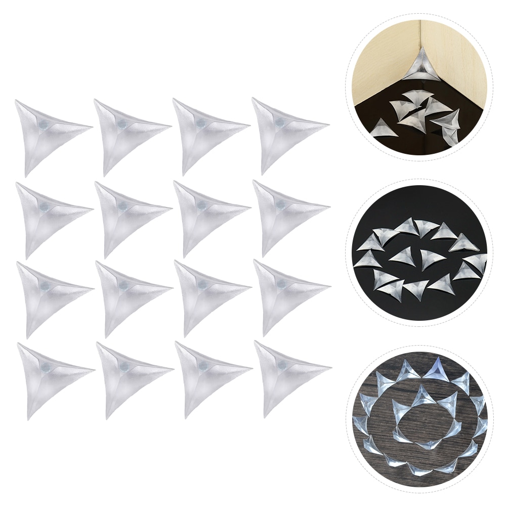 300pcs Transparent Triangle Anti-Dust Corner for Furniture Cabinet Drawer