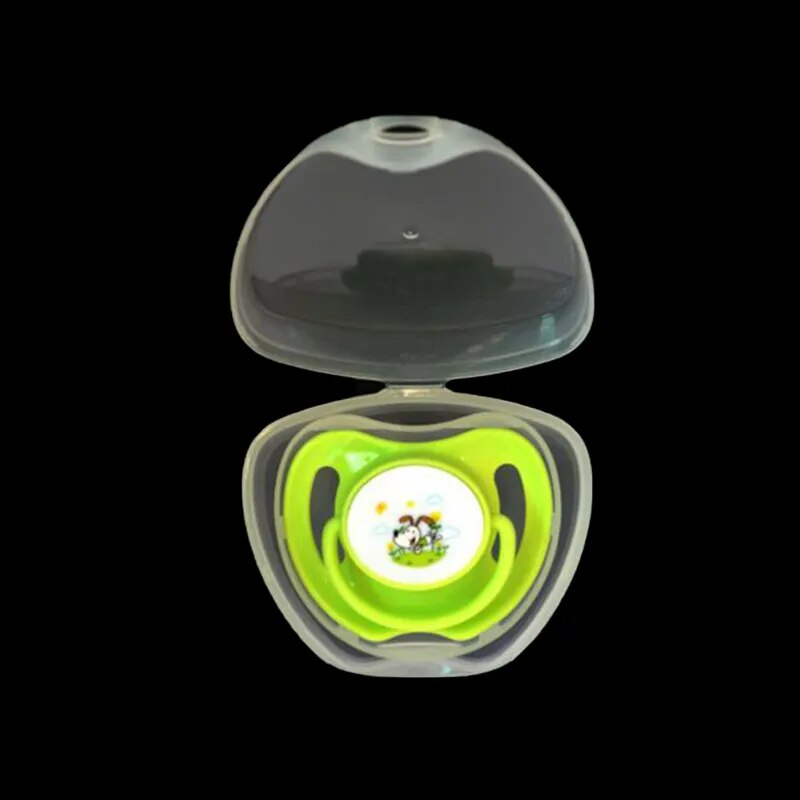 Baby Nipple Box Infant Pacifier Transparent Case Soother Box Pacifier Box Portable Dustproof Storage Box Play Mouth Storage Box