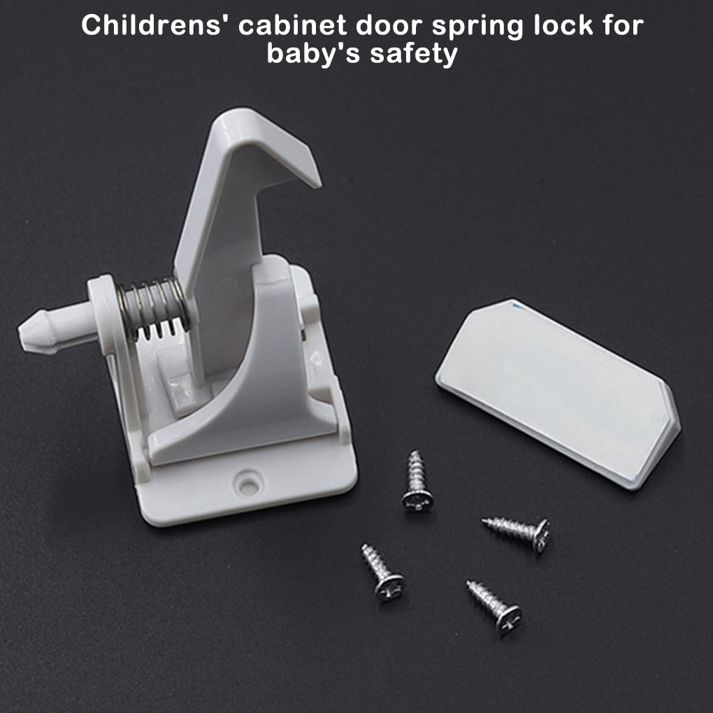 Child Safety Spring Lock Kids Drawer Cabinet Without Drilling Stopper Security Invisible Latch Baby Protection