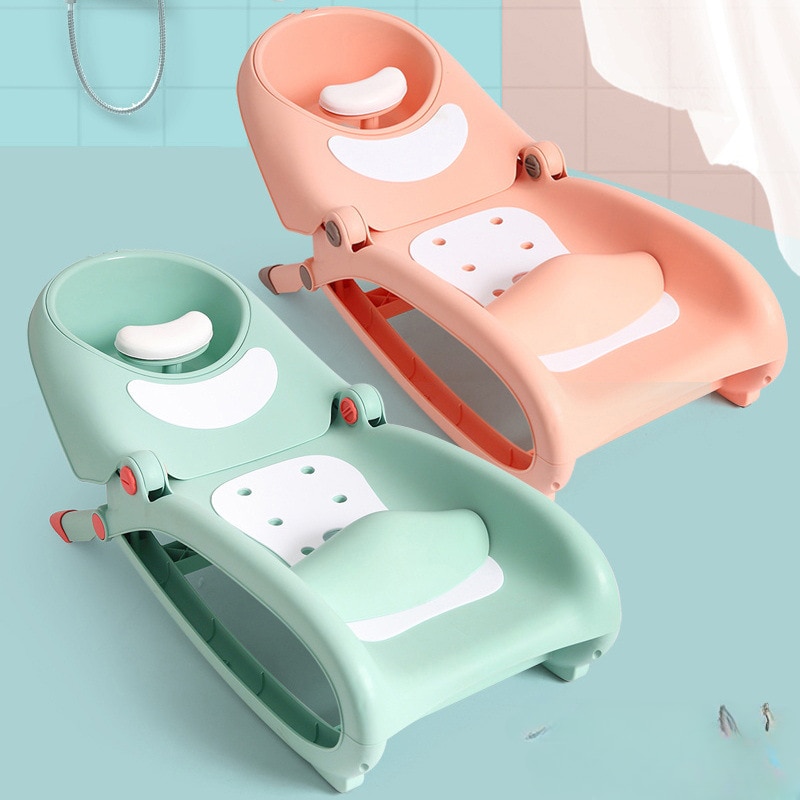 Baby shampoo bed shampoo children's shampoo recliner foldable, baby shampoo chair, child shampoo artifact can sit and lie d
