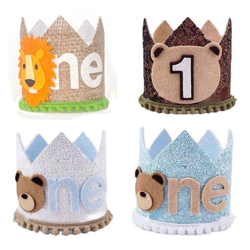 Baby Crown for Birthday Party Baby First Birthday Crown First Birthday Hat for Photo Booth Props Birthday Party Hat Girl A2UB