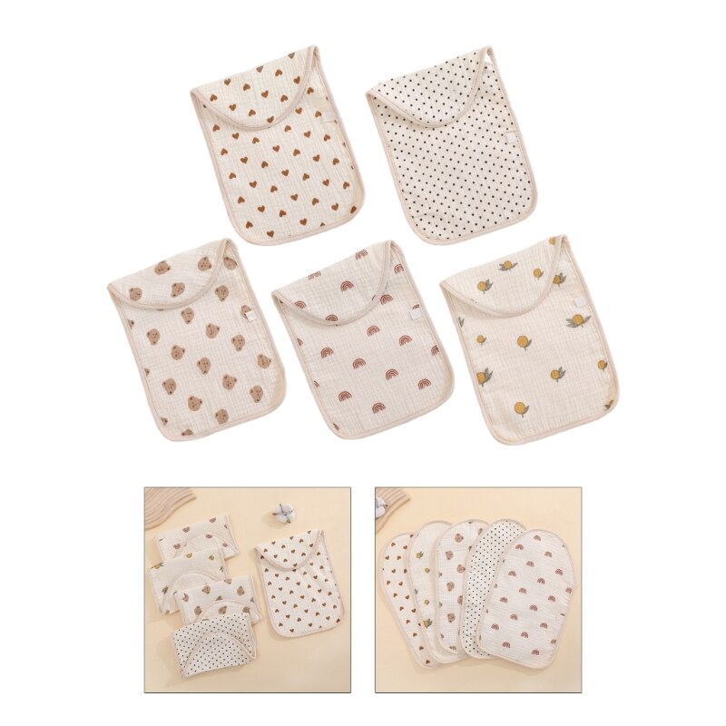 HUYU Baby Sweat Towel Sweat Absorb Cloth Gauze-Cotton Back Cloth Sweat Wipe Towel Kindergarten Back Pad Infant Shower Gift