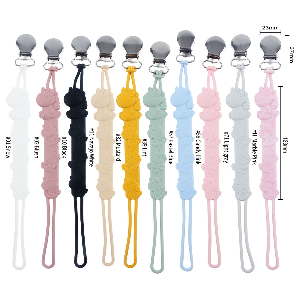 Silicone Baby Pacifier Clip Chain Anti Drop Dummy Clip Nipple Holder Children Pacifier Clips Pacifier Chain Soother Holder