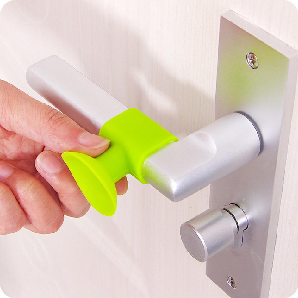 1pc/2Pcs Baby Door Knob Silencer Crash Pad Anti-Collision Silicone Door Stopper Anti Collision Products Guard