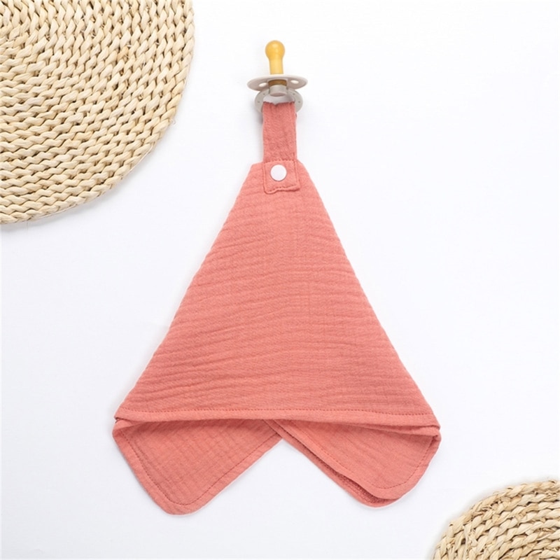 Soft Newborn Cotton Comforter Towel Baby Soothe Appease Towel Burp Cloth with Nipple Design Baby Shower- Present Gift