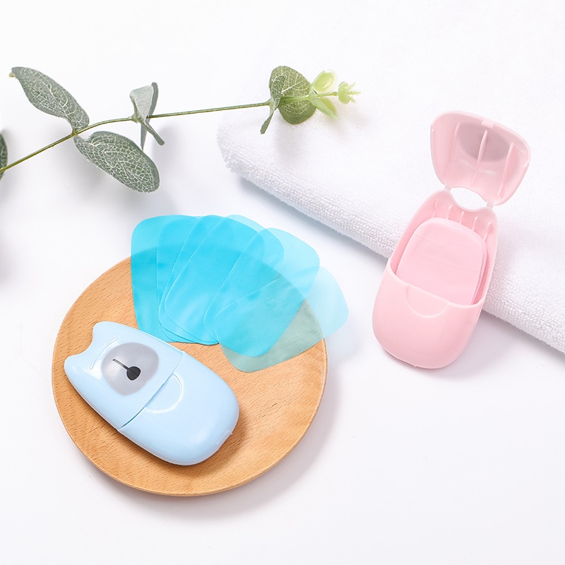Portable Paper Slice Pull Type For Kitchen Toilet Outdoor Travel Camping Hiking Disposable Soap Paper Mini Soap Paper Flakes