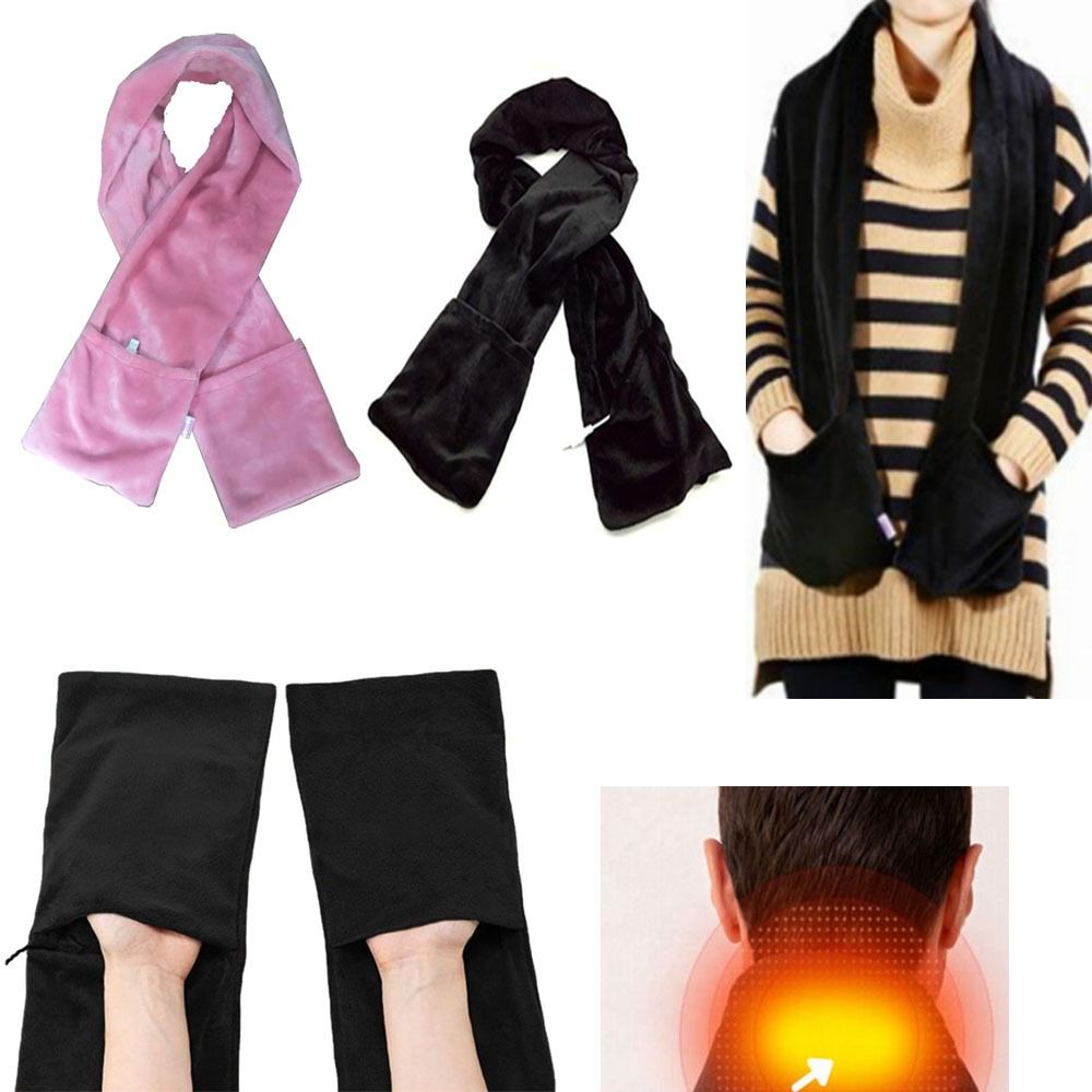 Ski Motorcycle Scarf Heated Bib Windproof Winter Women Scarves Thermal Neck Warmer USB Heating Scarf Heating Shawl