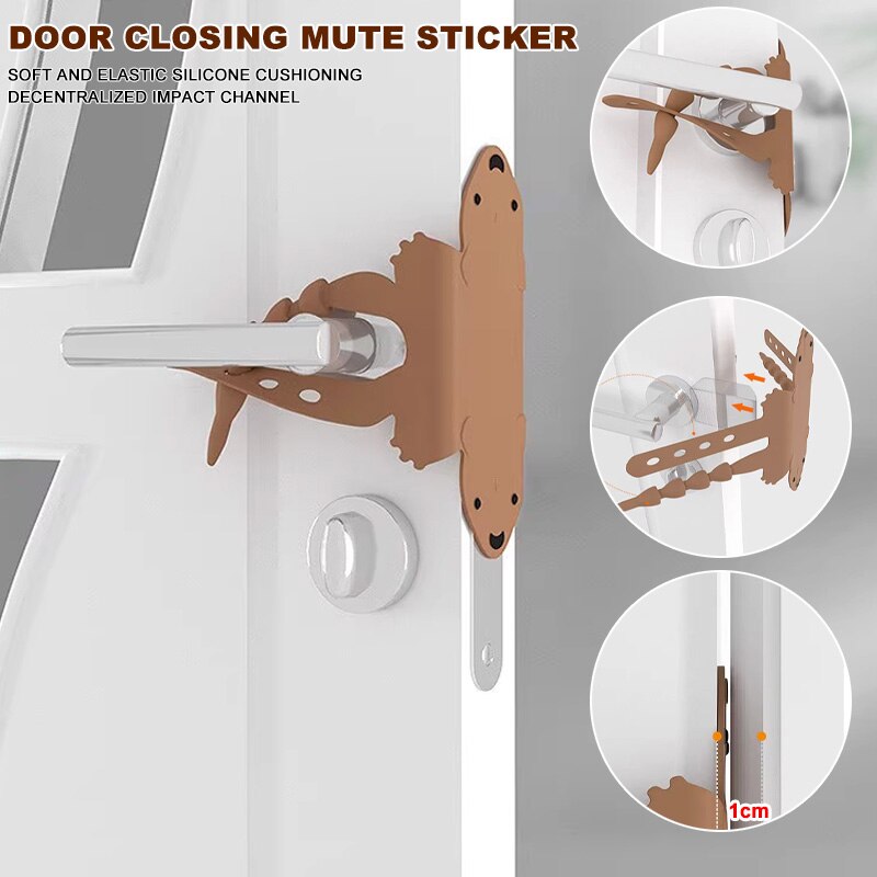 1-4pcs Door Closing Buffer Mute Lock Mat Silicone Silent Door Mat Children Anti-pinch Hand Mat Children Anti-lock Door Artifact