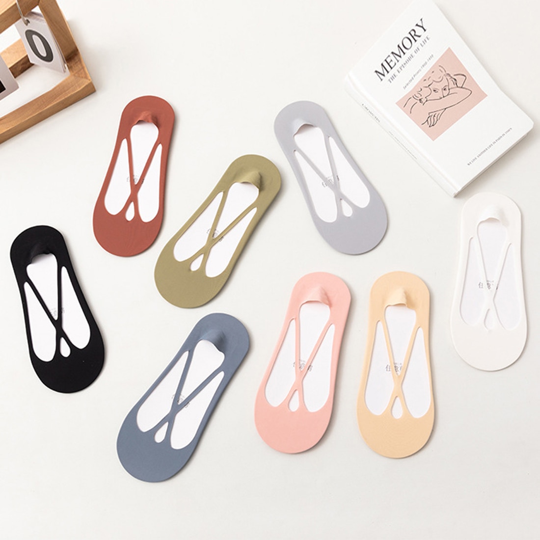 Anti Skid Women Socks Breathable Socks Invisible Liner Sock Casual Socks Sexy Cross Lace Low Boat Sports Socks