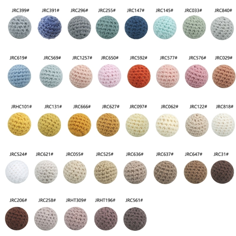 New 5PCS Crochet Beads for DIY Pacifier Clip Lanyard Necklace Bracelet Crafts
