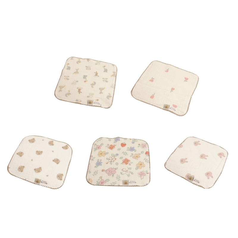 Baby Square Towel Cotton Face Towel Newborn Wash Cloth High Absorbent Facecloth