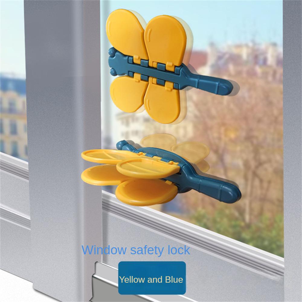 2/4/6PCS Baby Safety Lock Non-perforated Push-pull Stopper Anti-pinch Hand Home Use Baby Cares Door And Window Safety Lock Pp