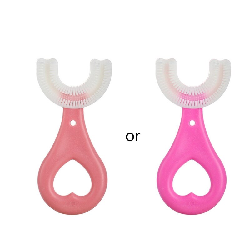 9cm Manual Silicone Baby Yoothbrushing Artifact U-Shaped Children Toothbrushes