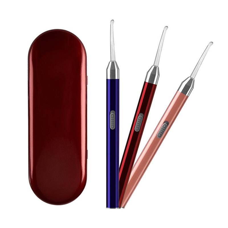 Children's Ear Pick With LED Light Remove Ear Wax Curette Remover Flashlight Earpick Spoon Ear Cleaner Baby Health Care Too
