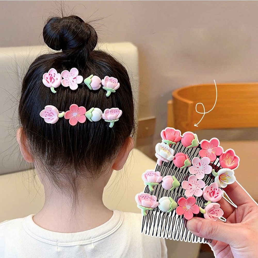 Cute Flower Children Girl Hair Comb Girls Sweet Hair Clip Kids Lovely Hairpin Girl Kids Headdress