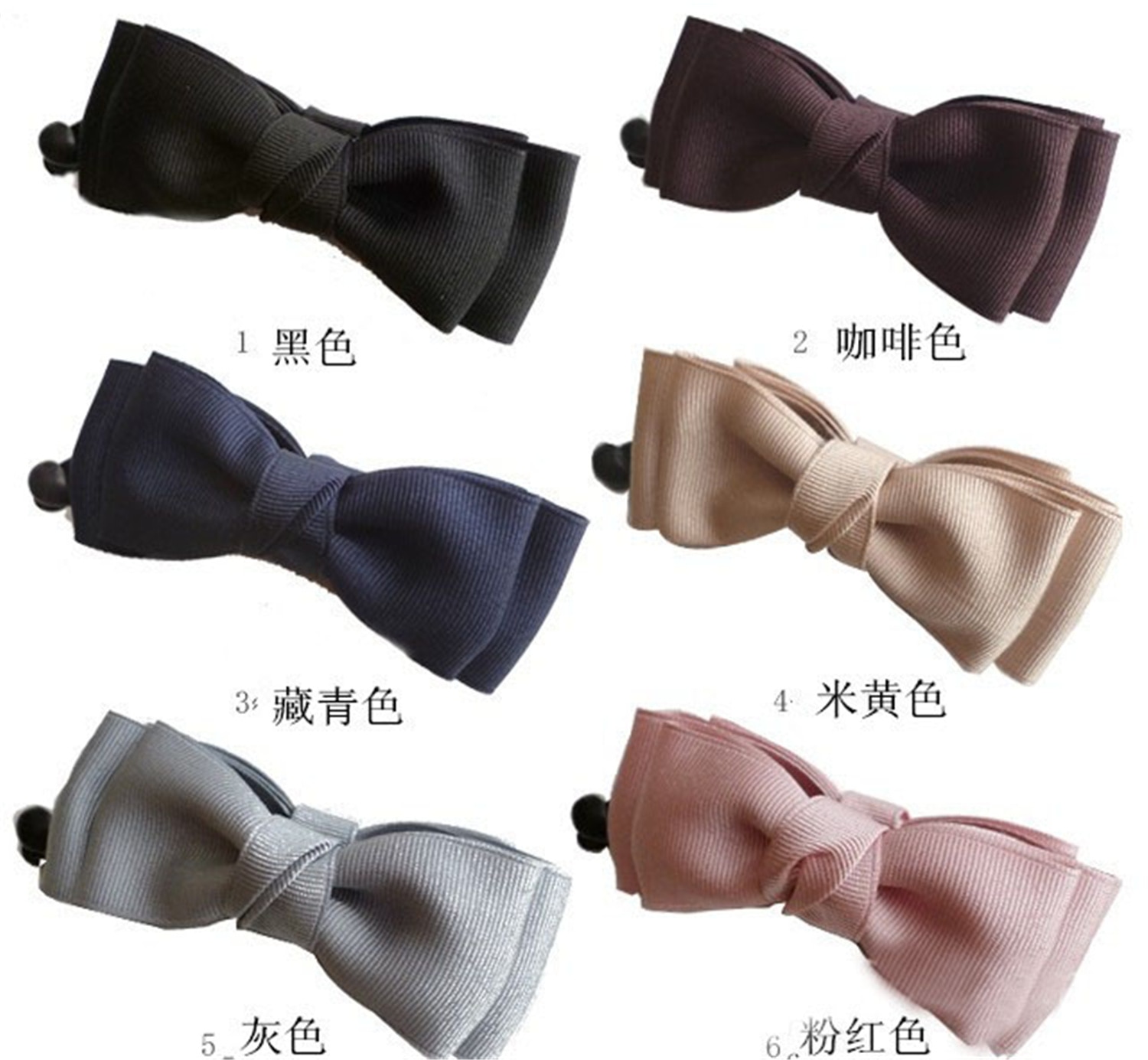 Fabric Headwear Banana Clips Handmade Double Layer Bow Hairpins Girls Women Barrette Hair Accessories