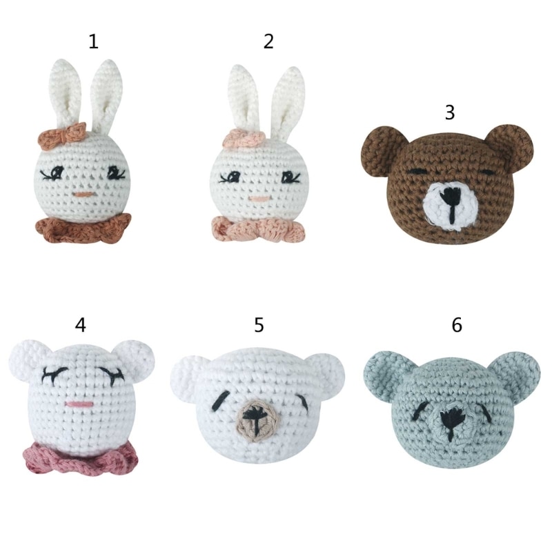 Pacifier Chain Crochet Bunny Teething Toy DIY Kits Baby Teether Clip Accessories