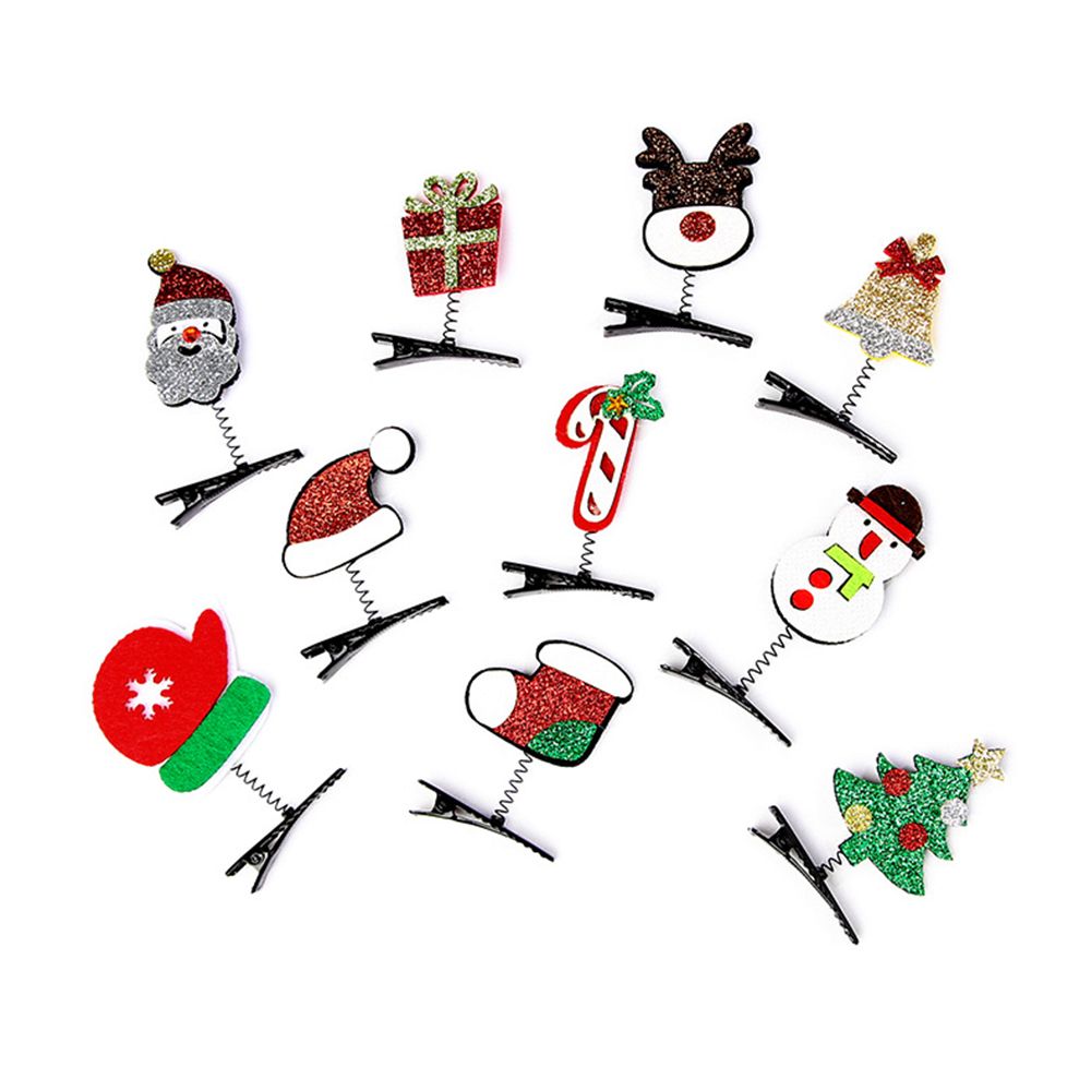 Kawaii Gift Headdress Cartoon Pattern Christmas Xmas Decoration Hairpin Hair Clip