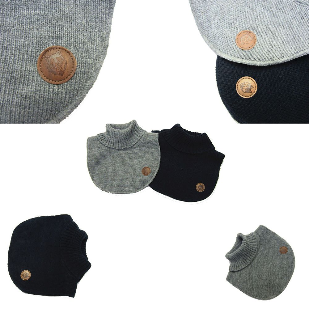 Comfortable Polar Fleece Winter Windbreak Knitted Fake Collar Scarf Solid Color Kids Detachable Lapel Warm High Collar